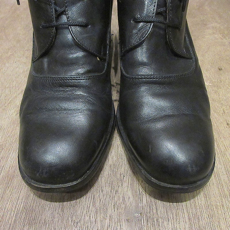 ビンテージ○BRONXレディースレザーヒールブーツ黒○250415j5-w-bt