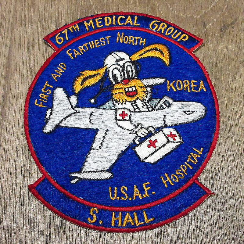 ビンテージ50's○USAF HOSPITAL 67TH MEDICAL GROUPワッペン○