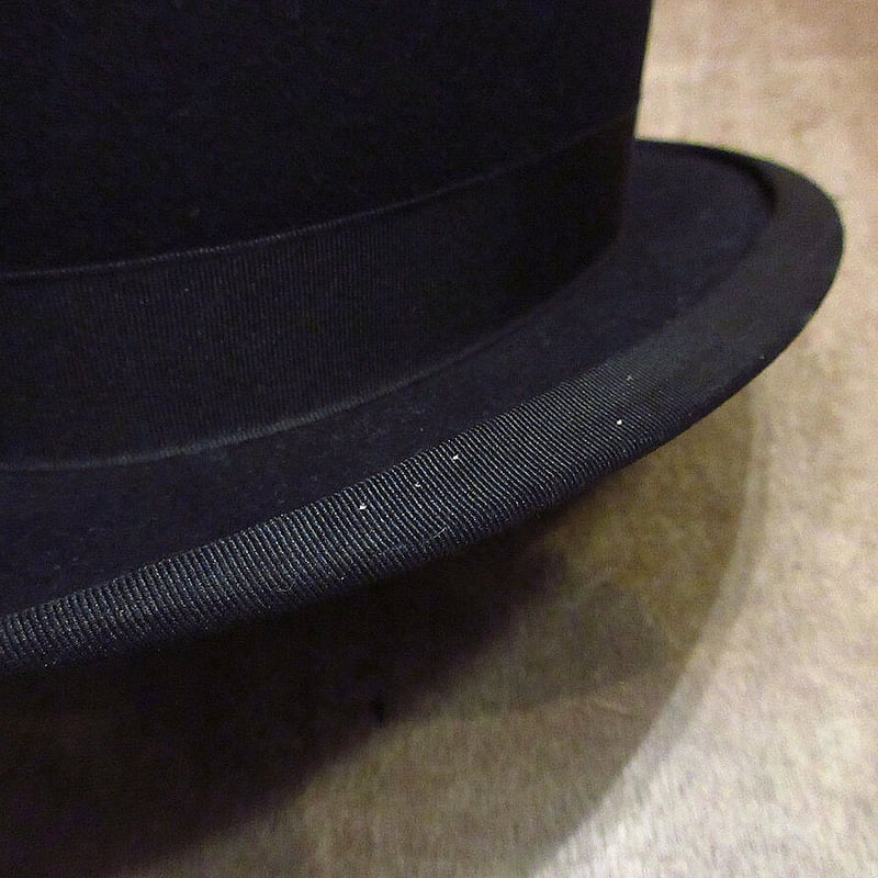 ビンテージ~30's○THE MILTONボーラーハット黒size 6 3/4 ビンテージ~30's○THE MILTONボーラーハット黒size 6 3/4