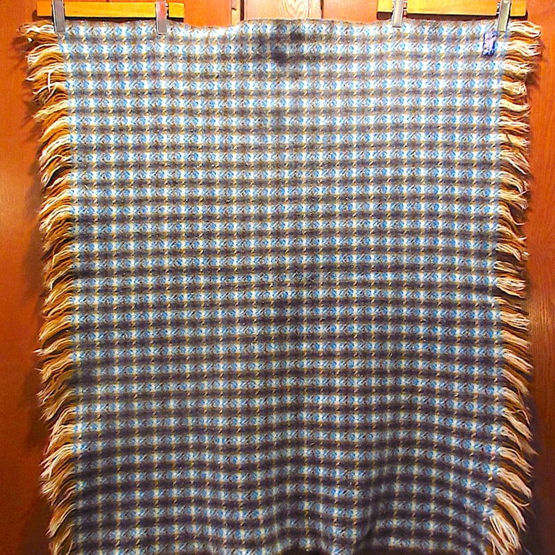 Pendleton チェック柄ウールブランケット ビンテージ70's○PENDLETONケース付きチェック柄ウールブランケット