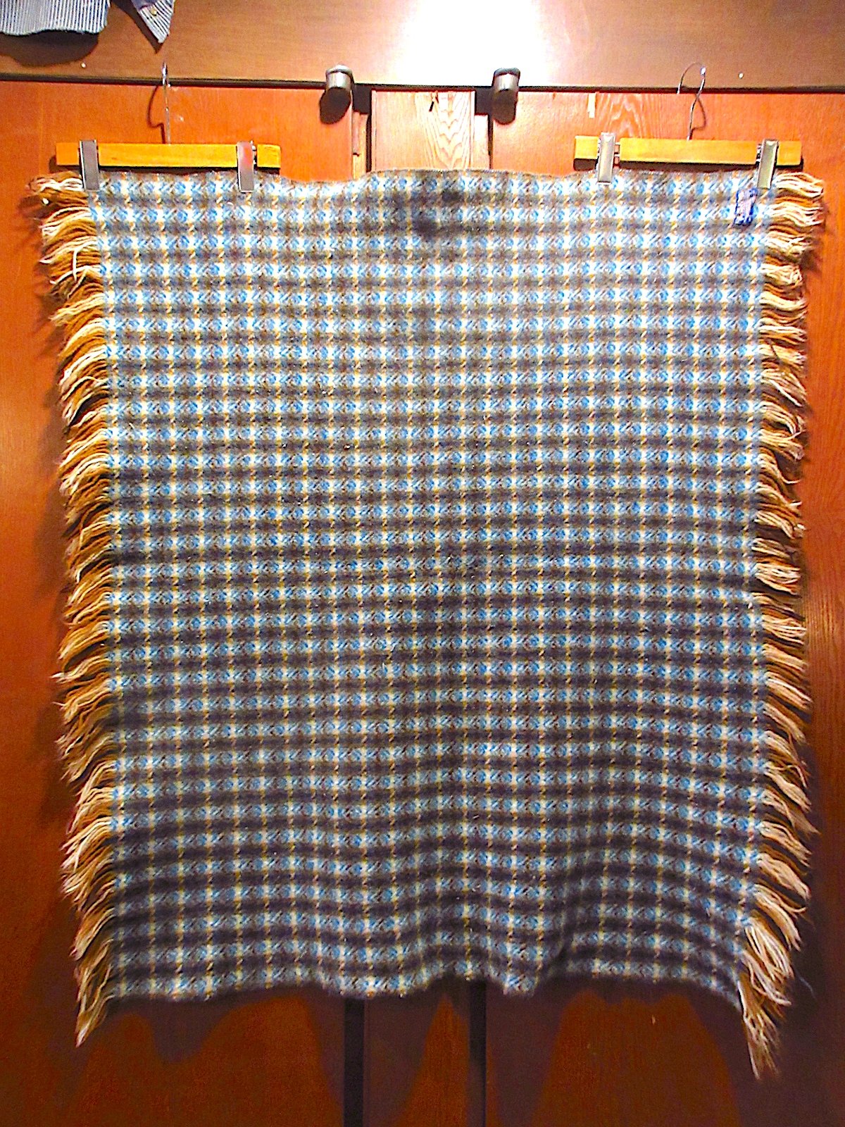 ビンテージ70's○PENDLETONケース付きチェック柄ウールブランケット