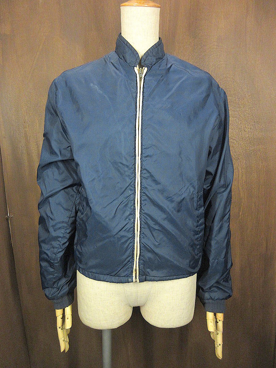 60s ヴィンテージ ナイロンジャケット CONMARジップ ビンテージ60's○TOWNCRAFTナイロンジャケット紺size 16○250325j7-m