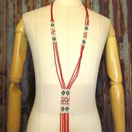 30s ナバホ ヴィンテージ インディアンジュエリー ネックレス スワティカ 卍 インディアンジュエリー スワスティカ 卍 アロー 刻印 スーベニア