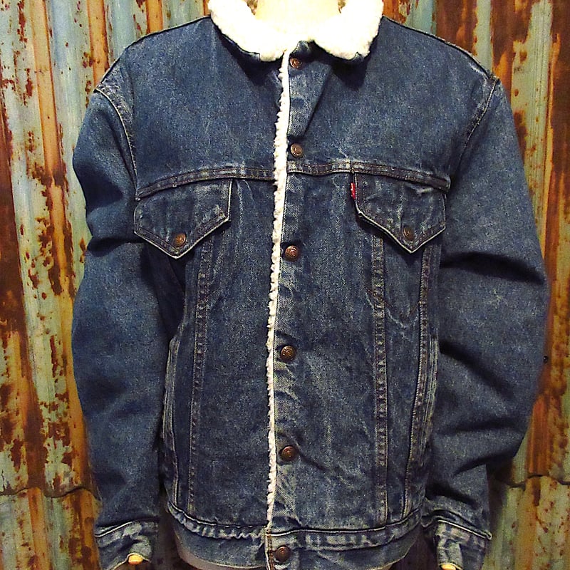 Sears デニムジャケット Lサイズ ヴィンテージ 古着 ビンテージ90's○Levi's裏地ボアデニムジャケットsize 46R○251226j3-m