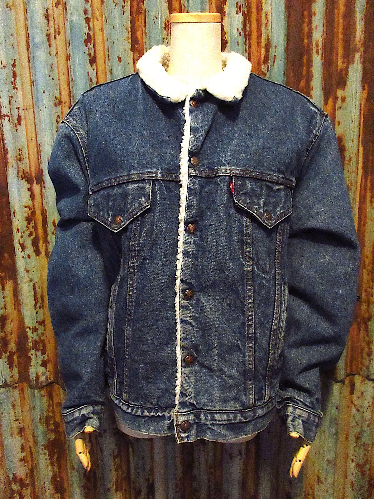 ビンテージ90's○Levi's裏地ボアデニムジャケットsize 46R○251226j3-m