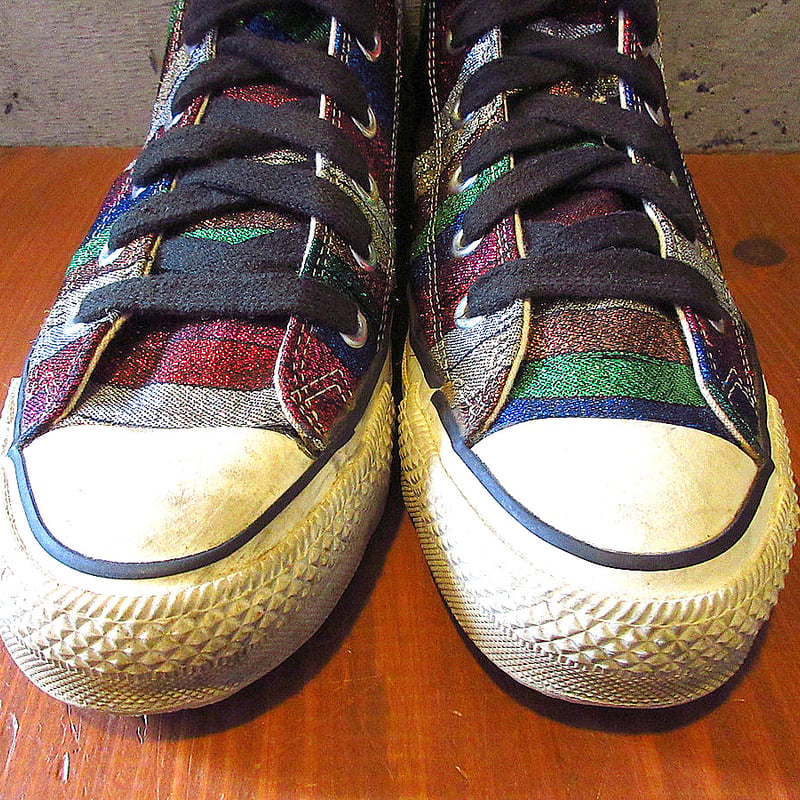 ビンテージ80's○MADE IN U.S.A. CONVERSE ALL STAR HIグリ