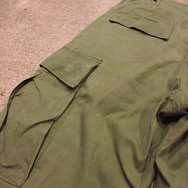 60s ビンテージ ベオガム カモフラ パンツ W33相当 xpv 60s ビンテージ US ARMY コットン ベイカー パンツ サイド