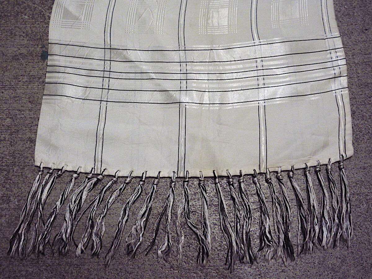 ビンテージ~50's○レーヨンクロスチェックストール○230919c5-scf