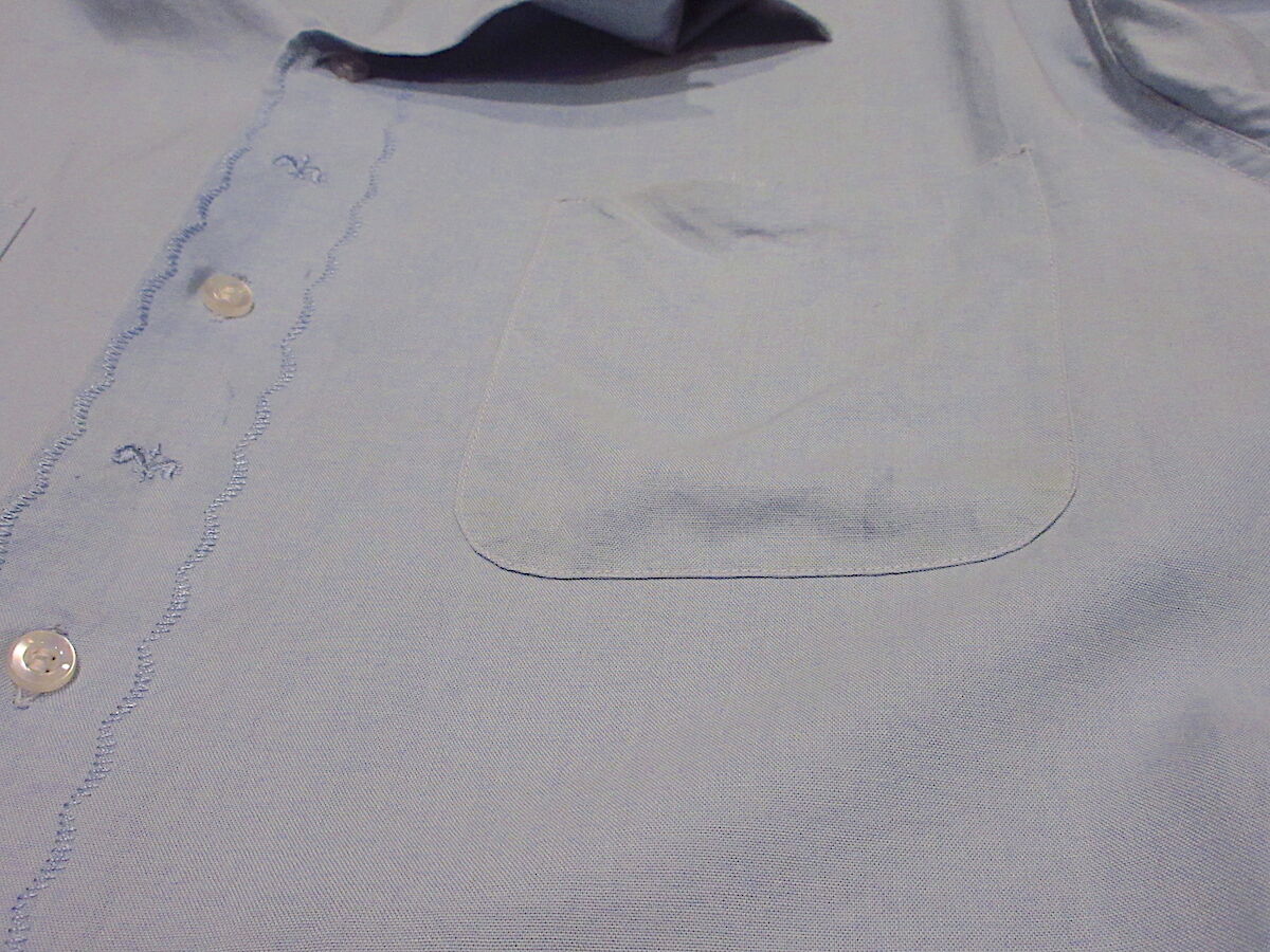 猿*平様 50〜60s vintageレーヨンシャツ　刺繍　水色 猿*平様 50〜60s vintageレーヨンシャツ 刺繍 水色 60年代 60s 総