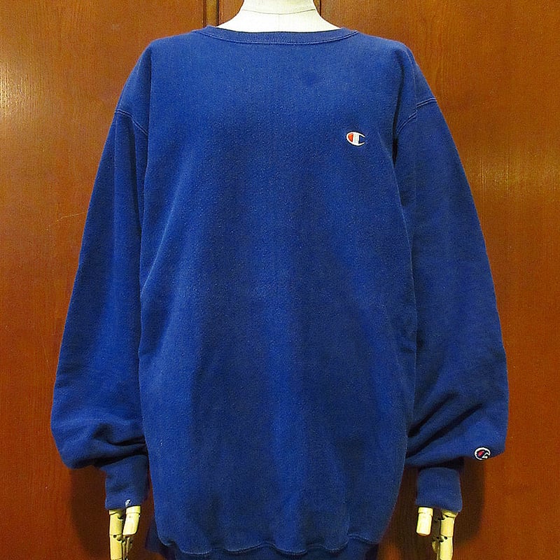 ビンテージ90's○Championリバースウィーブスウェット紺size XL