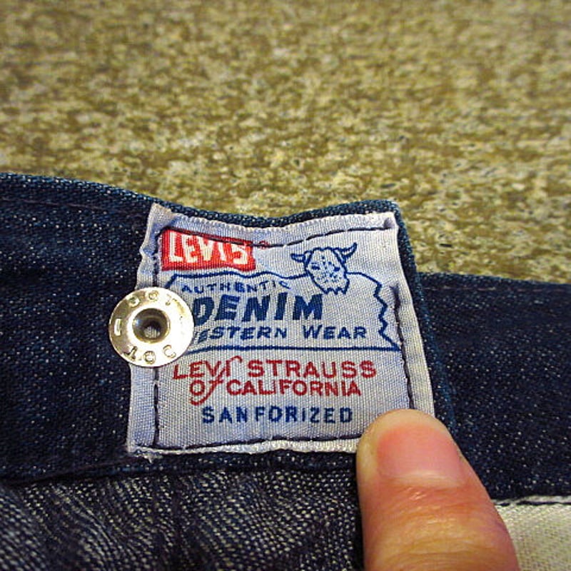 ビンテージ50's○Levi'sショートホーンデニムランチパンツW72cm ビンテージ50's○Levi'sショートホーンデニムランチパンツW72cm