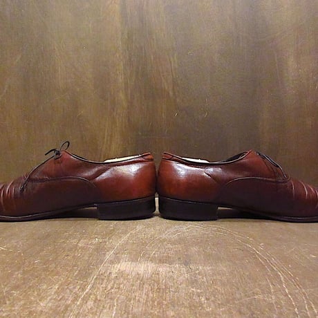ビンテージ80's●FLORSHEIMストレートチップシューズ茶size 10 1/2 3E●230119m1-m-dshs-285cmドレスシューズ革靴フローシャイム
