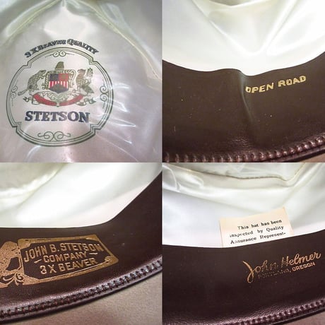 ビンテージ50's●箱付きSTETSON OPEN ROADフェドラハット7 5/8●200917n6-m-ht-flt 1950sステットソンオープンロードフェルトハット