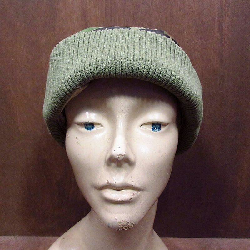 ビンテージ70's80's○Eddie Bauer ダックハンターカモダウンキャップ B
