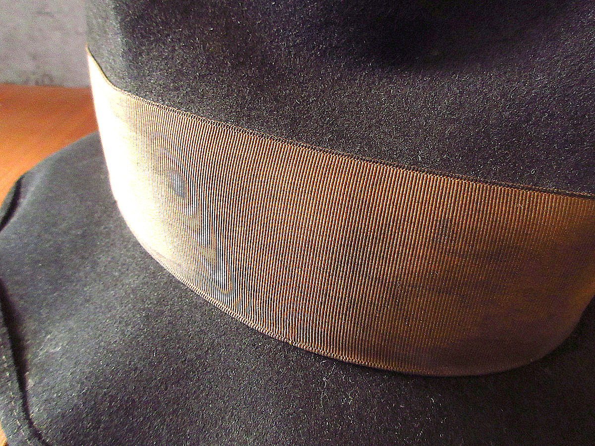 ビンテージ50's○Dobbsフェドラハット黒○240112k5-m-ht-flt 1950s