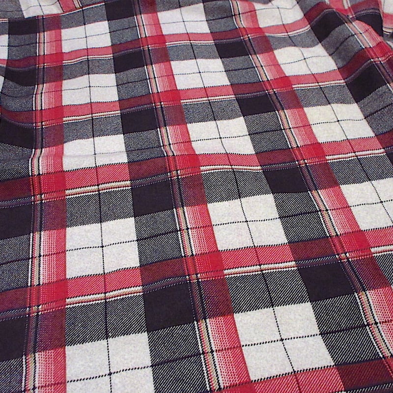 ビンテージ70's○DEADSTOCK golden keyチェックプリントネルシャツsize