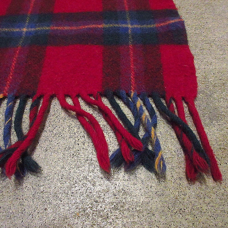 PENDLETONタータンチェックウールブランケットsize 171cm×125cm○2106