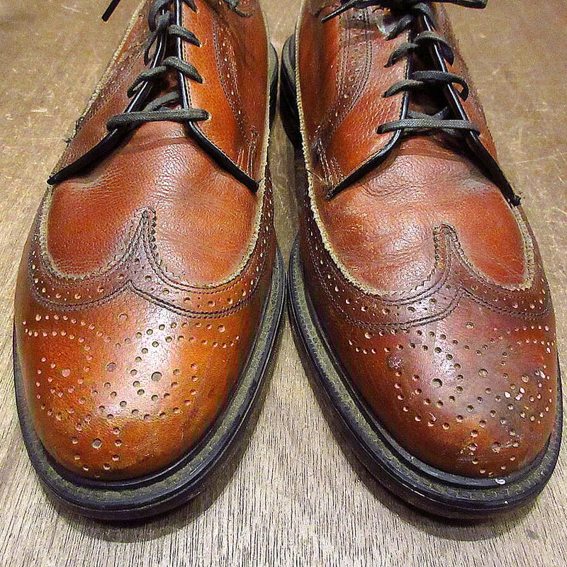 ビンテージ70's○JC Penneyウィングチップシューズ 茶size 10 M ビンテージ70's○JC Penneyウィングチップシューズ 茶size 10 M