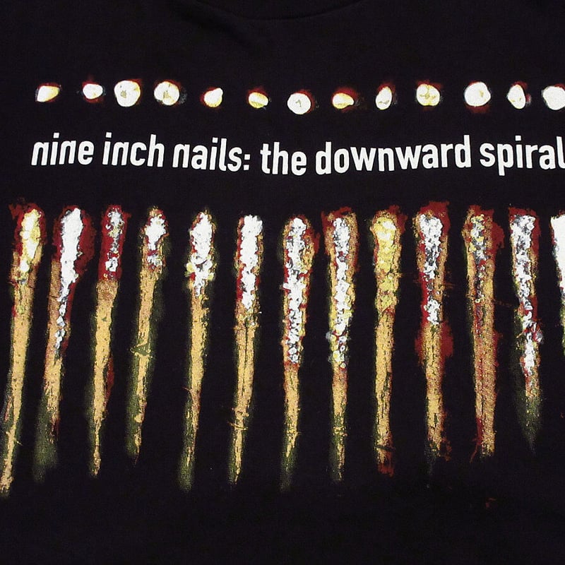 90s USA製　NIN ナインインチネイルズ　TシャツALL SPORTS Lまつの境界線_海外バンド系商品