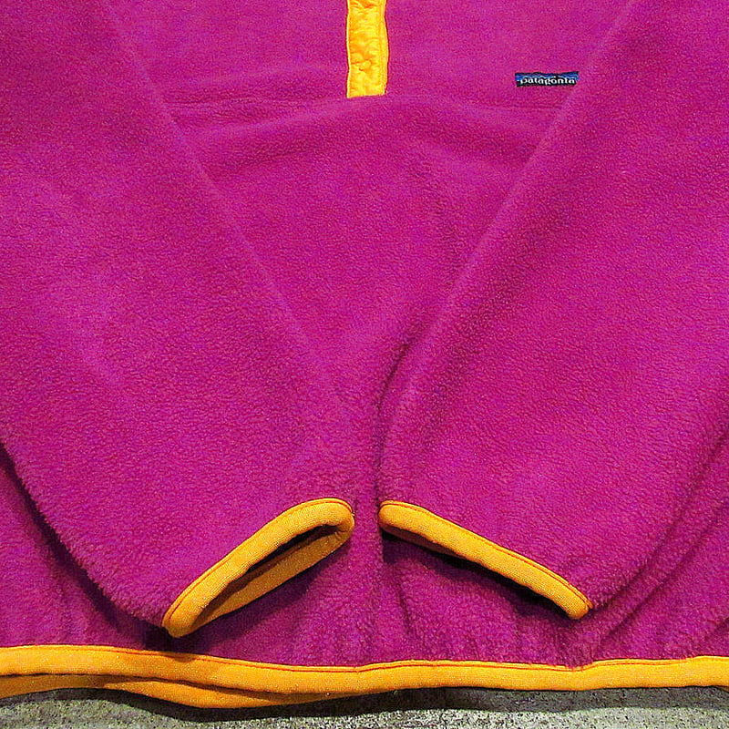 ビンテージ80's90's○Patagonia三角タグレディーススナップT 紫×黄