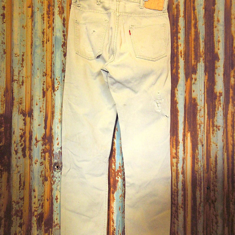 ビンテージ60's○Levi's 519ピケBIG Eグレー実寸W76cm○240126k7-