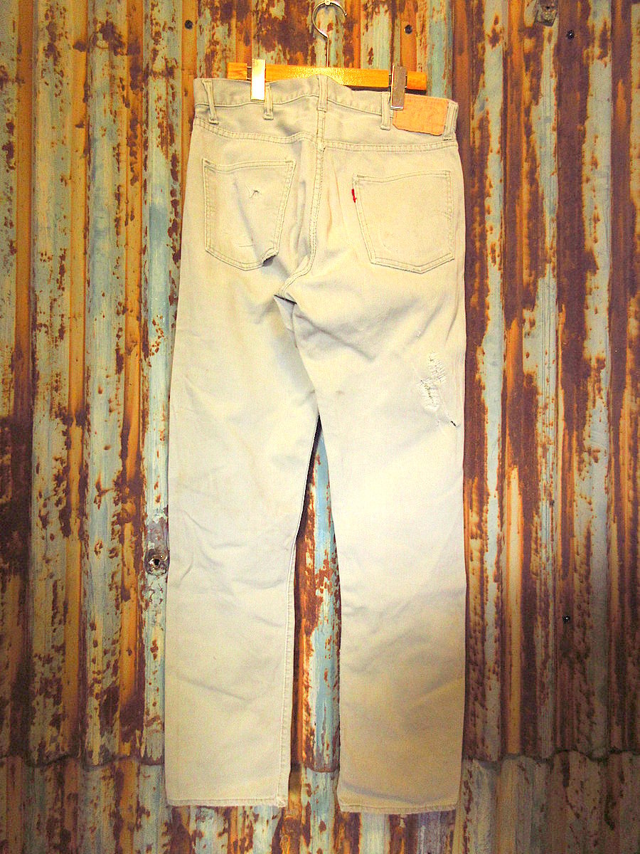 ビンテージ60's○Levi's 519ピケBIG Eグレー実寸W76cm○240126k7-