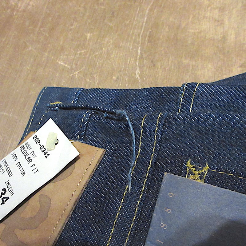 ビンテージ80's○DEADSTOCK Lee 202ブーツカットデニム表記W38L34○25