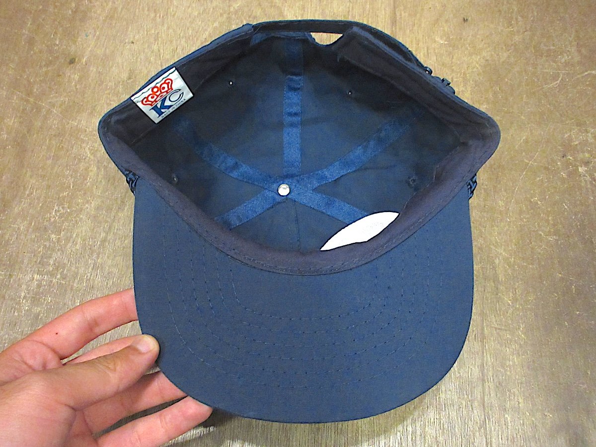 ネイビー ロゴ付き ベースボールキャップ ビンテージ90's2000's○BlueAngels刺繍入り6パネルキャップ