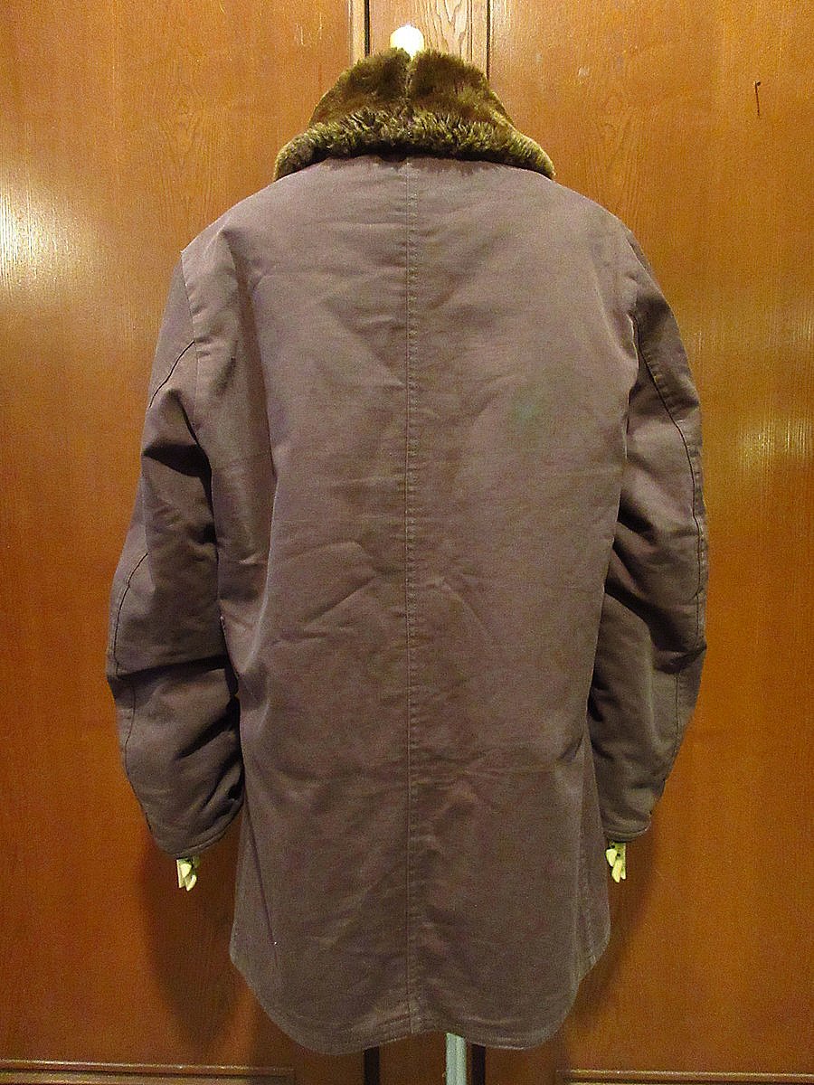 ビンテージ50's○Sears裏地ムートンコットンマッキーノコート茶 ビンテージ50's○Sears裏地ムートンコットンマッキーノコート茶