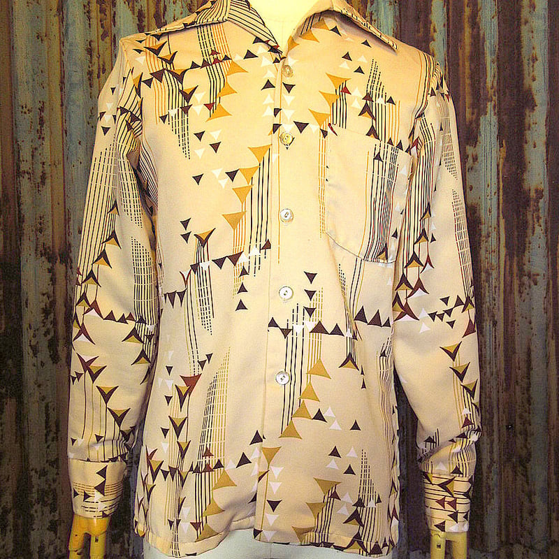 ビンテージ MR HARRIS ワンナップカラー Mサイズ 古着 オープンカラー ビンテージ MR HARRIS ワンナップカラー Mサイズ 古着 オープン