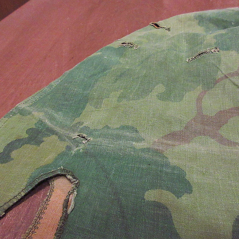 60s アメリカ軍 迷彩柄ヘルメットカバー ミッチェルカモ 実物 米軍実物