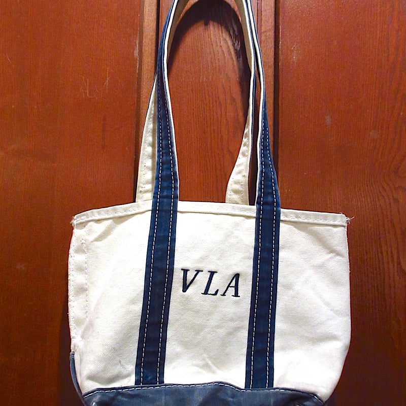 希少 USA製 古着 80's LLBean トートバッグ ロングハンドル ビンテージ80's○L.L.Bean刺繍入りロングハンドルキャンバストート