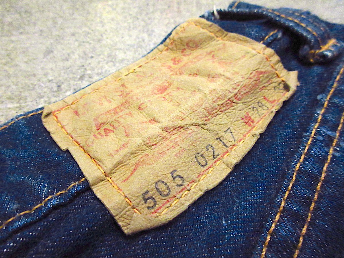 ヴィンテージ リーバイス 505　BIG E　カットオフ ビンテージ デニム ビンテージ60's○Levi's 505 BIG Eデニムカットオフショーツ