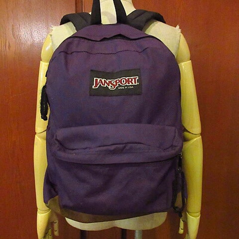 JANSPORT ボトムレザーバックパック　USA製 雑貨 古着 90s USA製 JANSPORT ボトムレザー ナイロン リュック