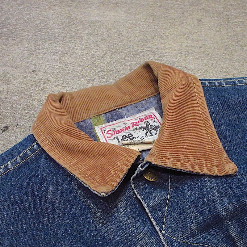 Lee Storm Rider ジャケット 46 REG ヴィンテージ ビンテージ80's○Lee Storm Rider裏地ブランケットデニムジャケット