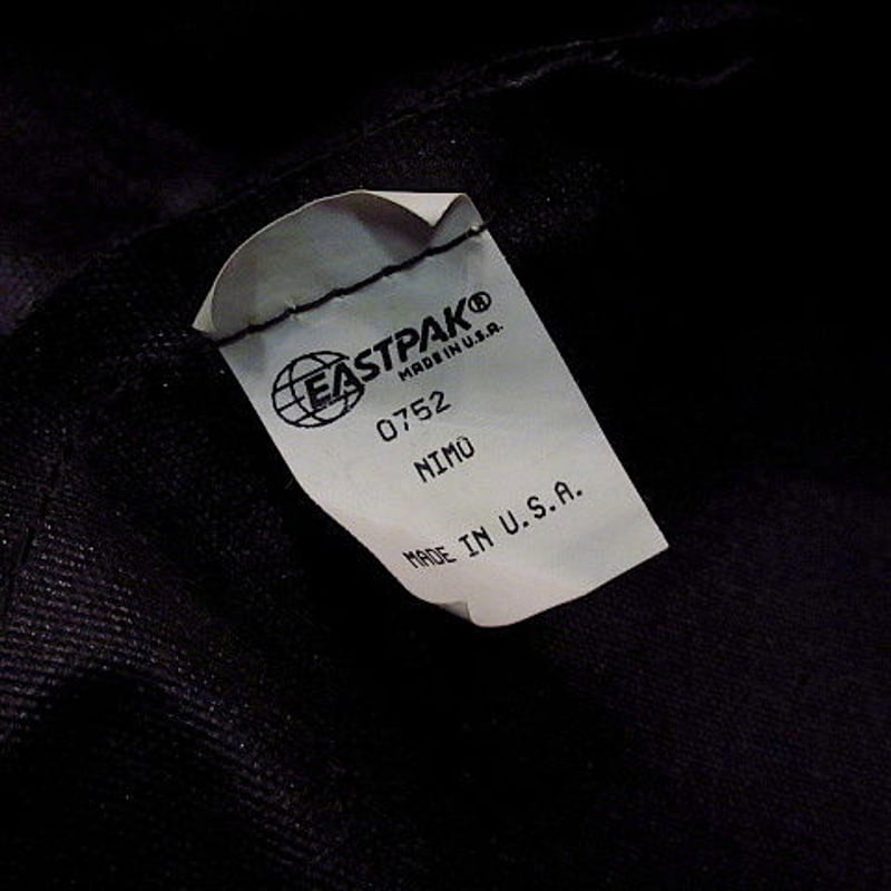 MADE IN U.S.A. EASTPAKワッペン付きボトムレザーバックパック黒