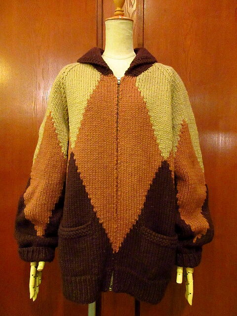 60s ヴィンテージ トーテムポール 思いがけなかっ カウチン  