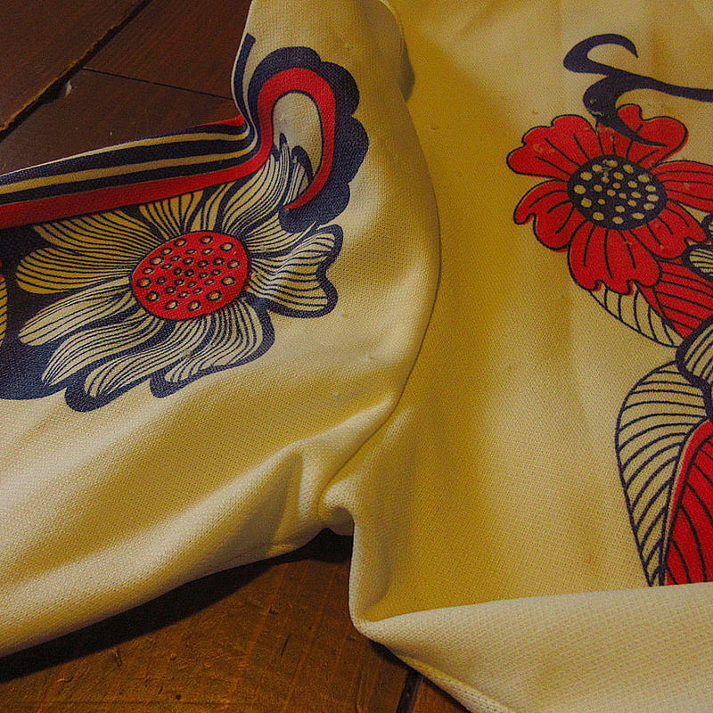ビンテージ70's○レディース花柄長袖シャツ白○241106j3-w-lssh ビンテージ70's○レディース花柄長袖シャツ白○241106j3-w-lssh