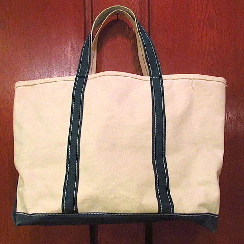 90's L.L.Bean ビーントート L.L.Bean 90'S L.L.BEAN Mini Tote Bag WHITE/RED 90年代 ミニ トート