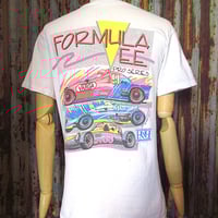 ビンテージ90’s●FORMLILAEE両面プリントTシャツ白size M●250208k3-m-tsh-ot 1990s半袖古着カーモータースポーツ