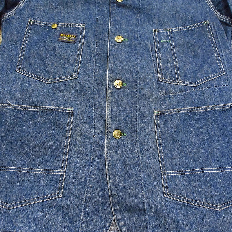 70s Oshkosh オシュコシュ デニムカバーオール 70s〜 OSHKOSH デニムカバーオール オシュコシュ ビッグサイズ USA製