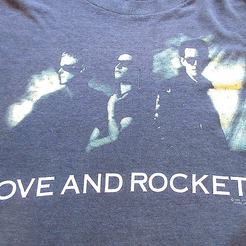 ビンテージ80's○LOVE AND ROOKETS 1989年ツアーTシャツ黒○240517
