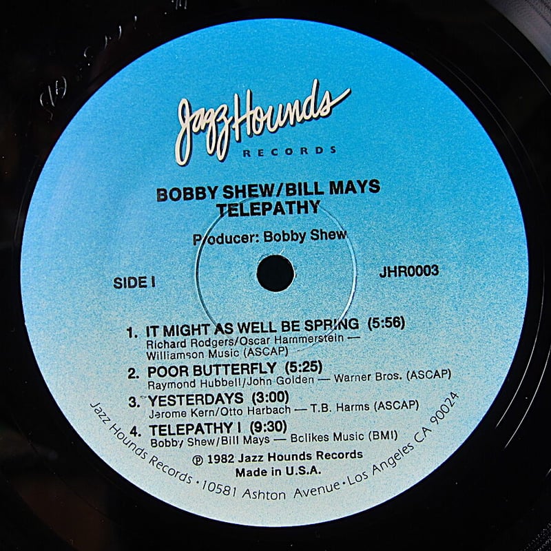 BOBBY SHEW, BILL MAYS○TELEPATHY Jazz Hounds REC