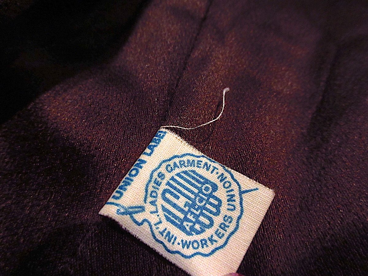 ビンテージ50's○Town ＆ Countryミンクファー襟付きウールコート茶