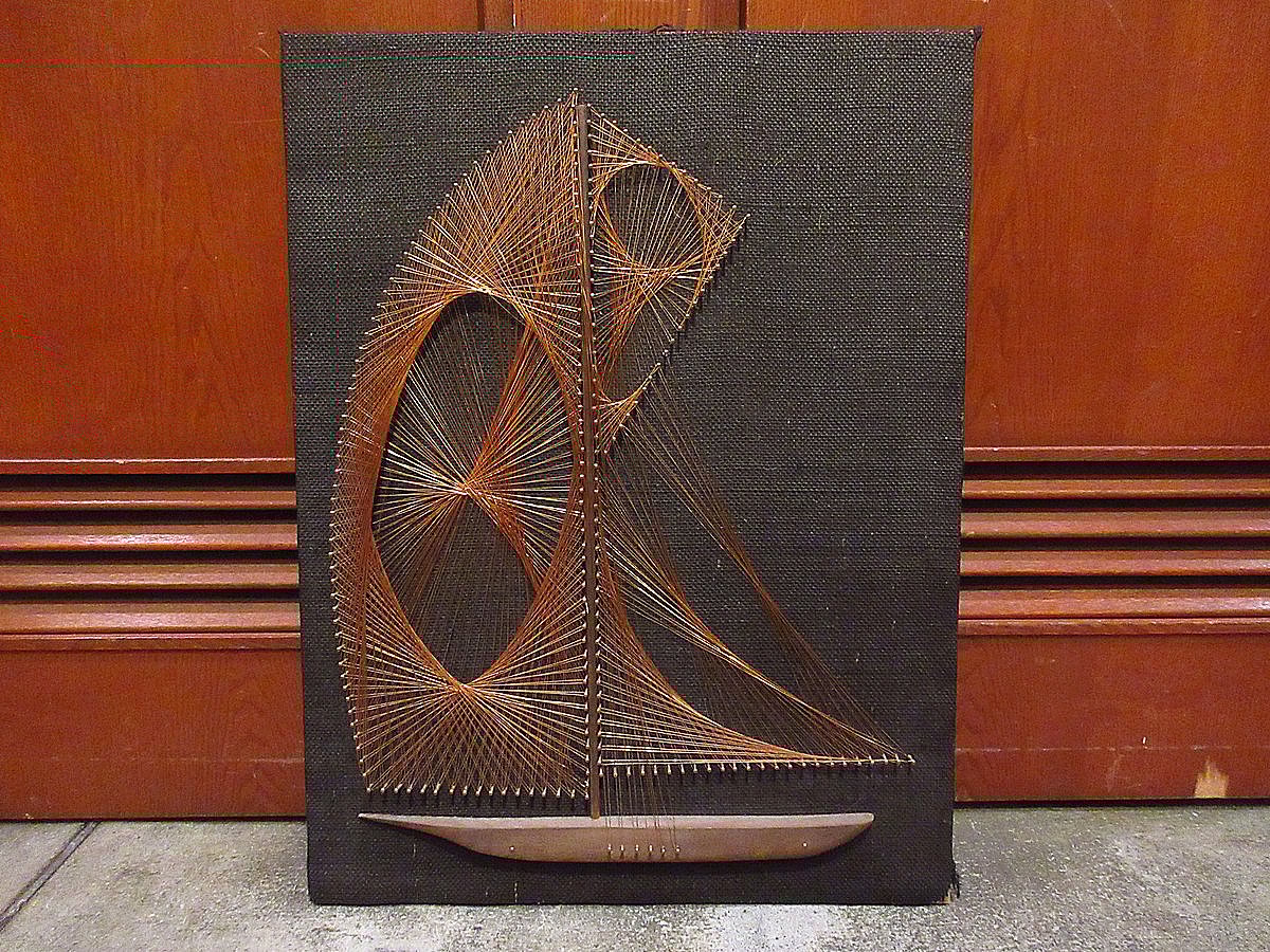 壁掛け ペア セイルボート ヨット ウォールデコ60年代 ミッドセンチュリー