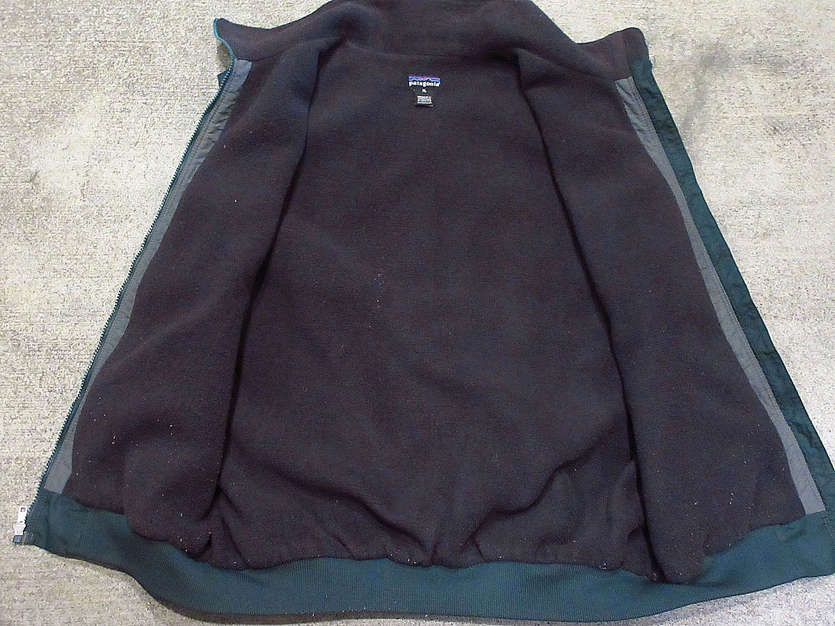 ビンテージ90's○Patagoniaシェルドシンチラベスト緑size XL○240613i6