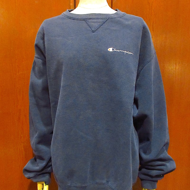 ビンテージ90's○Champion前Vスウェット紺size L○241005m1-m-sws