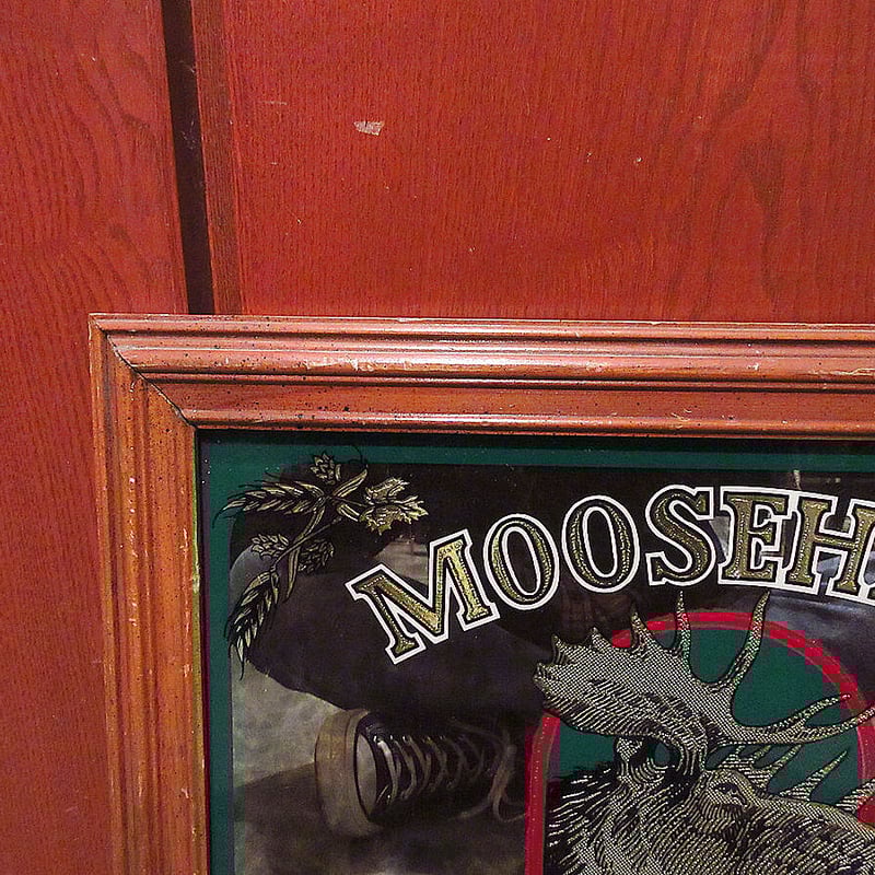 ビンテージ○MOOSEHEAD BEERパブミラー○210417f8-signビール ビンテージ○MOOSEHEAD BEERパブミラー○210417f8-signビール