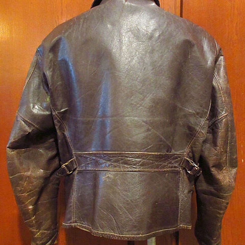 ビンテージ40's50's○ホースハイドスポーツジャケット茶○210119s5-m