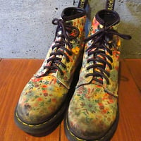 Dr.Martens花柄8ホールブーツsize UK 6●260528d2-m-bt-25cmドクターマーチン靴フラワー1460 WL